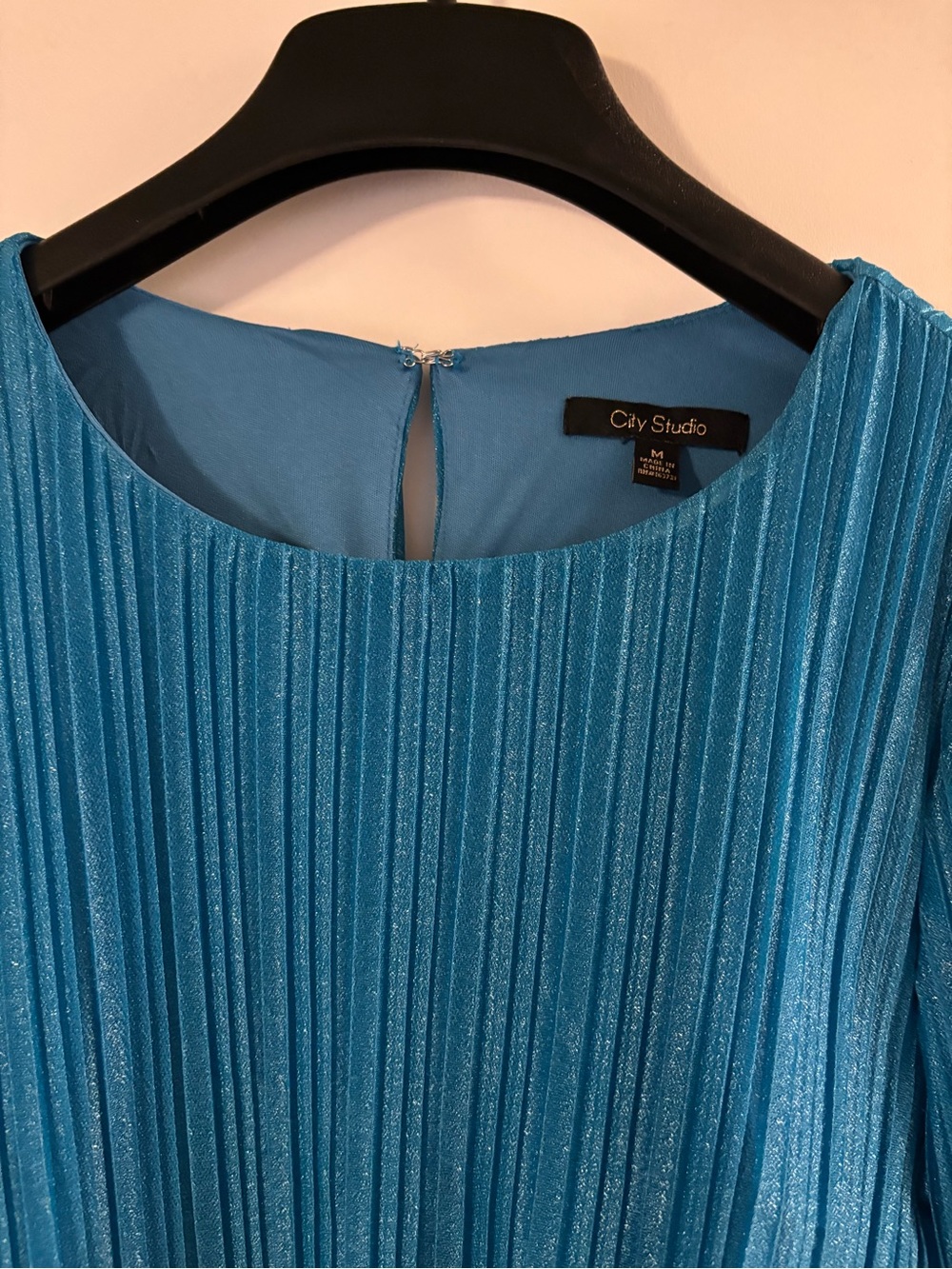 Blue Tiered Ruffle Dress - Picture 5 of 6